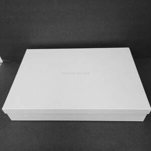 Brochu Walker White Empty 17"×11"×3" Storage Gift Box W Tissue Ribbon Logo Tags